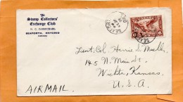 Canada 1938 Air Mail Cover Mailed - Luchtpost