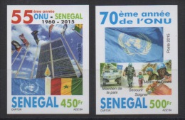 Sénégal 2015 IMPERF Non Dentelés ONU UNO UN United Nations 70 Ans Years Blue Helmet Blauhelme Medecine Flag Drapeau - Sellos