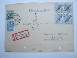 1948, Einschreiben Aus Berlin , Aktenlochung - Covers & Documents