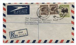South Africa/USA REGISTERED AIRMAIL COVER 1959 - Poste Aérienne