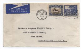 South Africa/USA AIRMAIL COVER 1948 - Airmail
