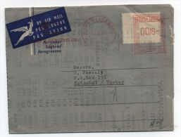 South Africa/Turkey AEROGRAMME 1961 - Poste Aérienne