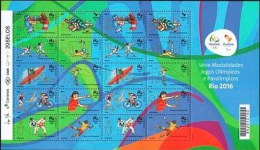 Brasil 2015 ** M/P Modalidades Juegos Olímpicos Y Paralimpicos II. Río 2016. See Desc. - Unused Stamps