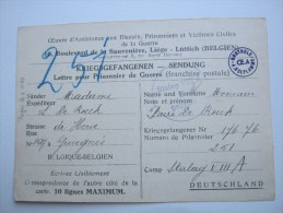 1940, STALAG , Carte Militaire  Prisonner De Guerre     , Lager - Guerre 40-45 (Lettres & Documents)