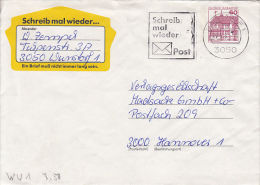 33164- RHEYDT CASTLE, COVER STATIONERY, 1981, GERMANY - Sobres - Usados