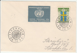 Stockholm 1955 - UNO ONU - Brief Letter Lettre Cover - Otros & Sin Clasificación