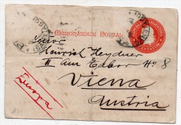 Entier Postal Sur Enveloppe Lettre Argentine Pour L'Autriche 1902 - Santiago Via Buenos Aires Et Wien - Interi Postali