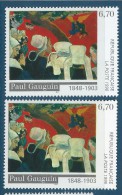 [11] Variété : N° 3207 Gauguin Orange Au Lieu De Rouge + Normal ** - Unused Stamps