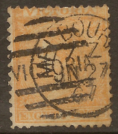VICTORIA 1863 8d Orange QV SG 112 U #QR156 - Used Stamps