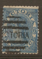 VICTORIA 1867 6d Blue Wmk SIX QV SG 164 U #QR218 - Used Stamps