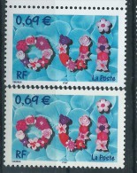 [11] Variété : N° 3465 OUI Bleu-vert Au Lieu De Bleu + Normal ** - Unused Stamps