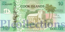 COOK ISLANDS 10 DOLLARS 1992 PICK 8a UNC PREFIX "AAA" - Cook