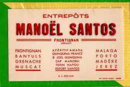BUVARD & Blotting Paper : Entrepots MANOEL SANTOS  Frontignan Aperitif Muscat - Drank & Bier