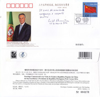 CHINA  WJ2014-8 The President Of Portugal Aníbal Cavaco Silva Visit To China Commemorative Cover - Sobres