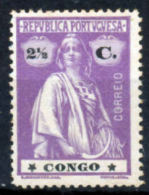 !										■■■■■ds■■ Congo 1914 AF#104* Ceres 2,5 Centavos STARS II-I (x5192) - Portuguese Congo