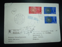 LR Pour La FRANCE TP 1 20 X2 + TP 80 OBL.10.4.1972 OSLO + CENTRE DOUANIER IXe ARRt 14 ADMIS SANS VISITE PARIS - Cartas & Documentos