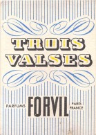 ¤¤  -  Carte Parfumée  -  " TROIS VALSE " De FORVILLE  -  Parfum   -  ¤¤ - Vintage (until 1960)