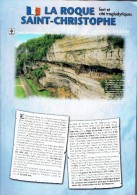 Ancien Dépliant La Roque Saint-Christophe Fort Et Cité Préhistorique Peyzac-le-Moustier (8 Pages, Format A4) Vers 2000 - Toeristische Brochures