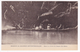 Mission Des Salomon Septentrionales - Sur La Rivière De Gagan (Ile Buka), Les Missionnaires En Visite - Solomon Islands