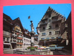 Zug.Kolinbrunnen Und Hotel Ochsen,AUTO - Zoug