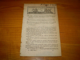 Lois An VIII:Marine:Création Du Conseil Des Prises. Directoire Central Des Hôpitaux Militaires. Officiers De Paix Paris - Décrets & Lois