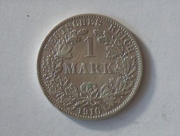 ALLEMAGNE 1 MARK 1910 A ARGENT SILVER Germany Deutschland Ein - 1 Mark