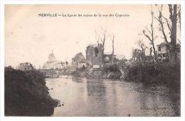 Merville, Nord, France - River Lys & First World War Ruins - Old Postcard - Guerre 1914-18