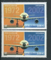 [12] Variété : PA N° 65 Airbus A300 Fond Jaune Au Lieu D'orange + Normal ** - Unused Stamps