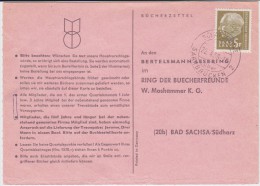 Saarland Mi 411 PSt I Stempel Schafbrücke ü Saarbrücken Kte 1959 - Briefe U. Dokumente