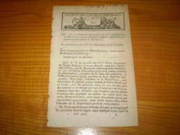 An VIII:Proclamation Consuls Côtes Du Nord,Ille Et Vilaine,Morbihan,Loire Infre.Modèle Bons Au Porteur.Paiement Rentes - Décrets & Lois