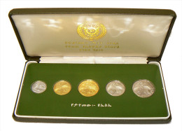ETHIOPIA - PEOPLE'S DEMOCRATIC REPUBLIC - 1, 5, 10, 25, 50 Cents (1977) Coin Series - Franklin Mint Original Box - Aethiopien