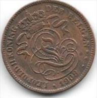 Belguim 2 Centimes 1909 Dutch !!    Vf+ - 2 Cents