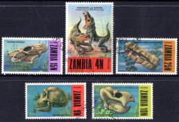 Zambia - 1973 Prehistoric Animals Set (o) # SG 185-189 , Mi 97-101 - Fossilien