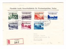 FL - Vaduz 3.7.1947 FDC R-Brief Nach St Gallen Mit Serie #D29-D35 - Service