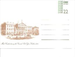 75426) Intero Postale Dell'irlanda Da 22p. Posta Centrale Di Dublino Nel 1820 -nuova- - Ganzsachen