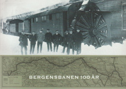 Norway Postal Stationery 2009 100 Years Bergensbanen - Trains - Railways - Special Cancellation - Postwaardestukken