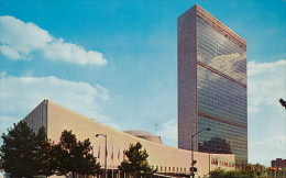 ETATS-UNIS, NEW-YORK : United Nations Headquarters (circulée, 1963) Stamp, Timbre, Cachet New-York (2 Scans) - Autres Monuments, édifices