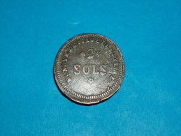 Monnaies ) 2 Sols De Mayens - 1793 - L´an 2 - 5.73 Gr : 25.5 Mm - Bronze - Andere & Zonder Classificatie