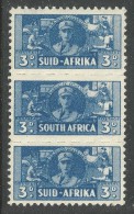 South Africa 1942 3d Triplet SG101 - MLH - Neufs