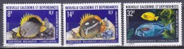 Nouvelle Calédonie N°387/388+aérien 145 Neuf** Aquarium De Nouméa Chaetodon Melanotus Chaetodon Mélatonus Acanthurus Oli - Unused Stamps