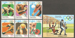 1984 Mi# 2868-2873, Block 84 ** MNH - Summer Olympics, Los Angeles - Neufs