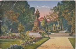 Cpa 1917 KIEL- Schlossgarten Mit Kaiser Wilhelm Denkmal (scan Dos) - Kiel