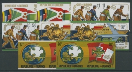 Burundi 1974 100 Jahre Weltpostverein UPU 1069/84 B Postfrisch - Neufs