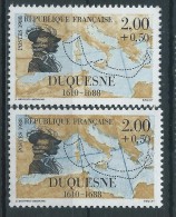 [12] Variété : N° 2517 Duquesne Impression Défectueuse Des Continents Et Méridiens + Normal ** - Ongebruikt