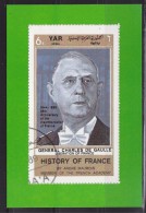 = Reprise Timbre Y.A.R. Général De Gaulle Sur Carte Postale Neuve 25ème Anniversaire Du Débarquement - De Gaulle (Général)
