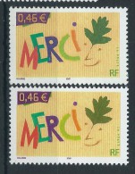 [12] Variété : N° 3540 Merci Feuille Kaki Au Lieu De Verte + Normal ** - Neufs