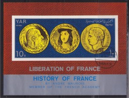 = Timbre Y.A.R. Bloc Neuf Portrait Du Général De Gaulle, De Jeanne D'Arc Et De Napoléon Histoire De France Par Maurois - De Gaulle (Général)