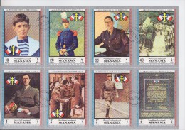 = Manama Planche De 8 Timbres Oblitérés  Portraits Du Général De Gaulle Et Appel Du 18 Juin - De Gaulle (Général)