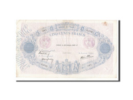 Billet, France, 500 Francs, 1939, 1939-10-26, TTB, Fayette:31.45, KM:88c - 500 F 1888-1940 ''Bleu Et Rose''