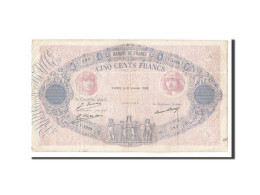 Billet, France, 500 Francs, 1928, 1928-01-31, TB+, Fayette:30.31, KM:66k - 500 F 1888-1940 ''Bleu Et Rose''
